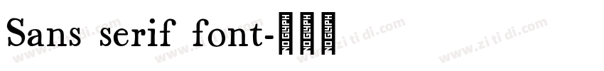Sans serif font字体转换